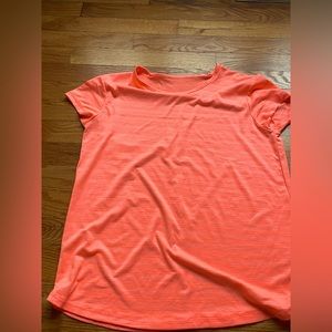 athletic neon coral top